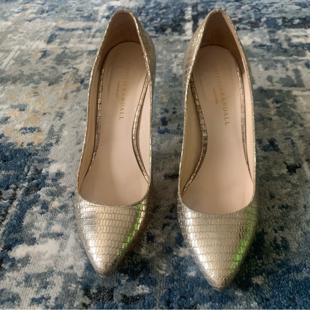 Loeffler Randall Gold Pumps Sz 8.5